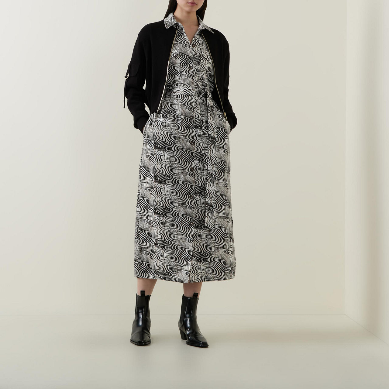 Romy Abstract Print Shirt Dress Romy Abstract Print Shirt Dress