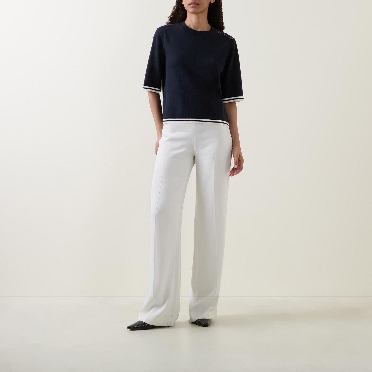 Genevieve Button Knit Top Genevieve Button Knit Top