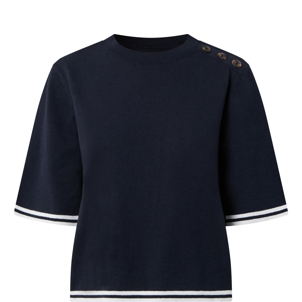 Genevieve Button Knit Top Genevieve Button Knit Top