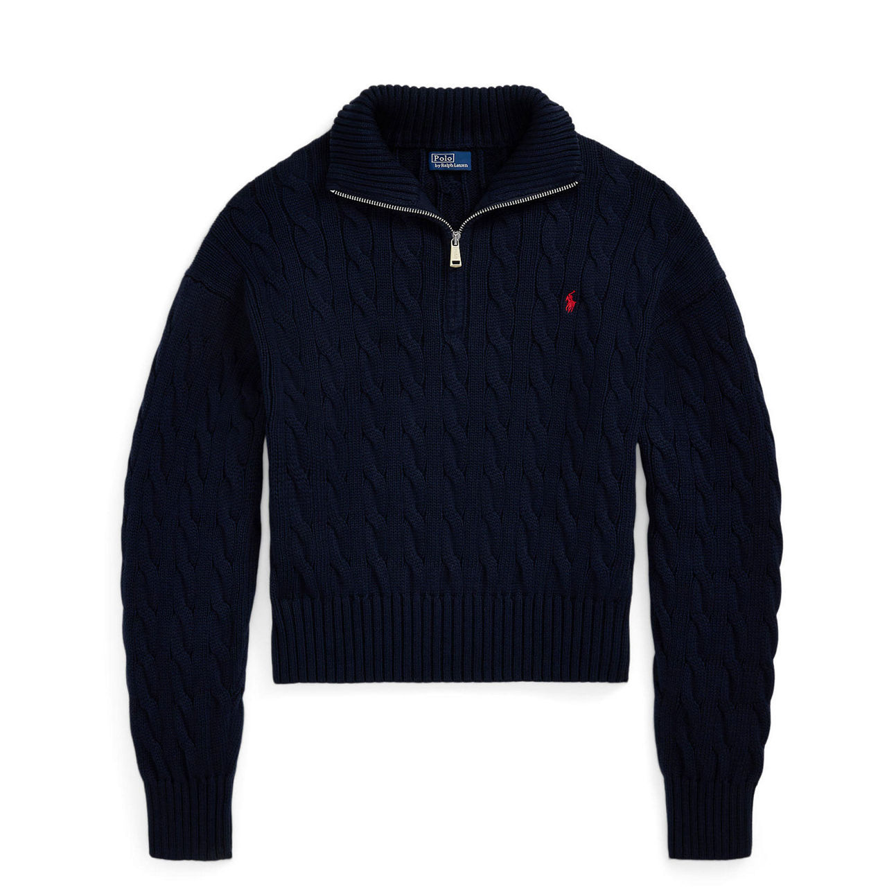 Cable Knit Half-Zip Sweater