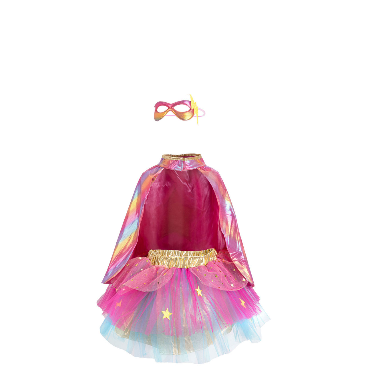 Super-Duper Rainbow Mask, Cape & Tutu Three-Piece Set