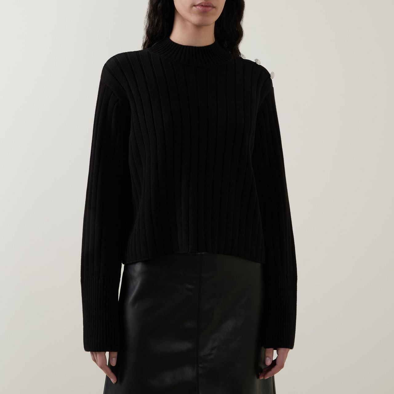 Della Button Detail Sweater Della Button Detail Sweater