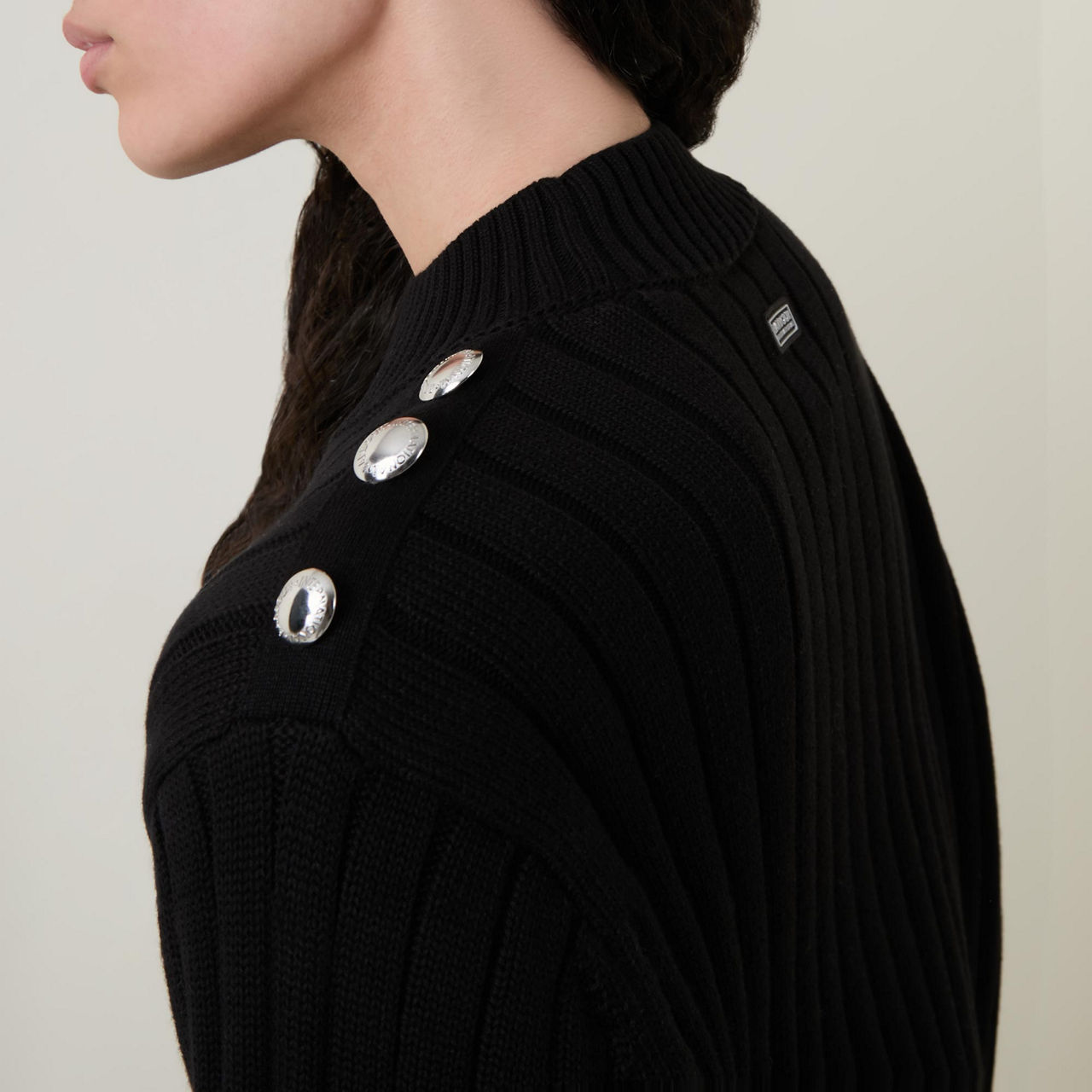 Della Button Detail Sweater Della Button Detail Sweater
