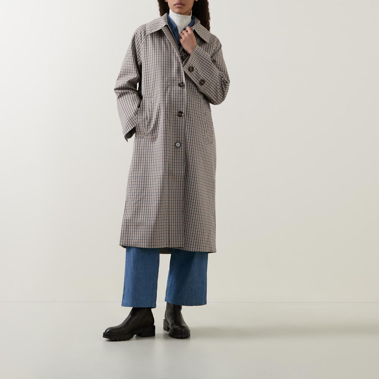 Beatrix Check Showerproof Trench Coat Beatrix Check Showerproof Trench Coat