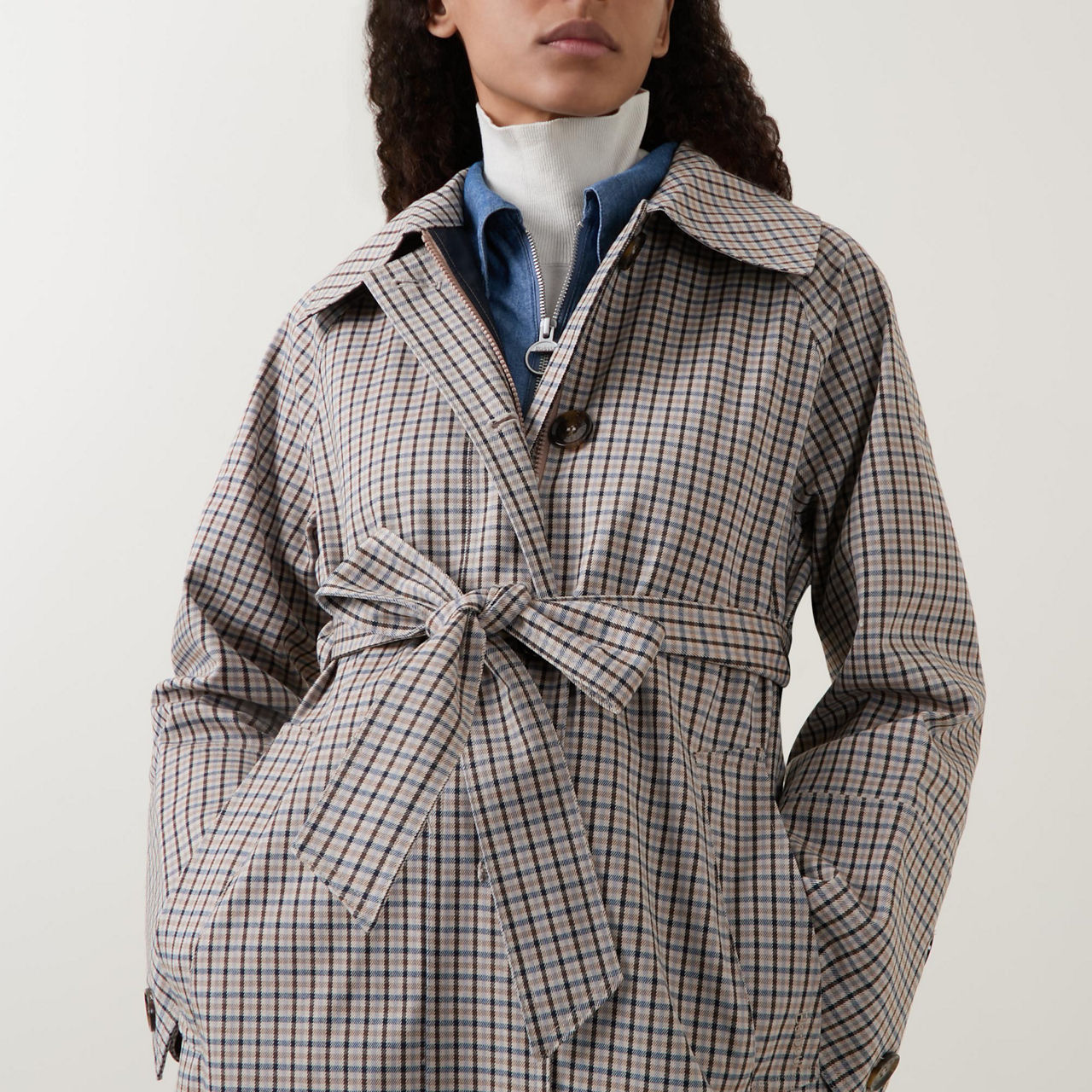 Beatrix Check Showerproof Trench Coat Beatrix Check Showerproof Trench Coat