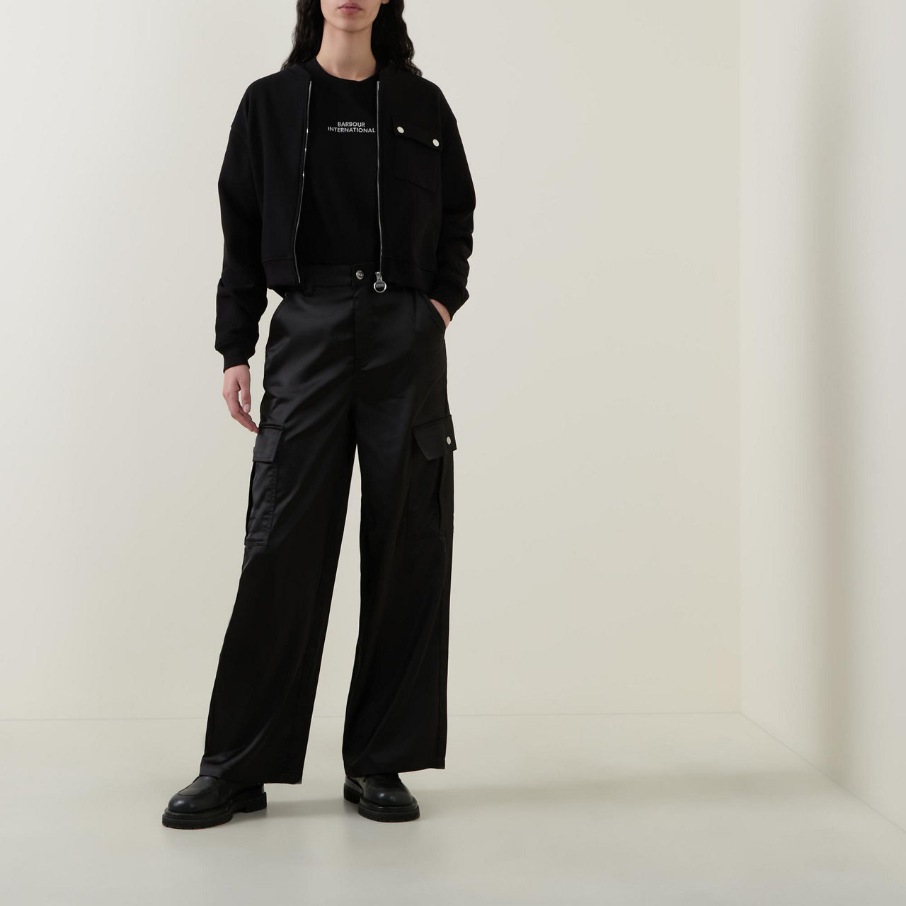 Kaylee Satin Cargo Trousers Kaylee Satin Cargo Trousers