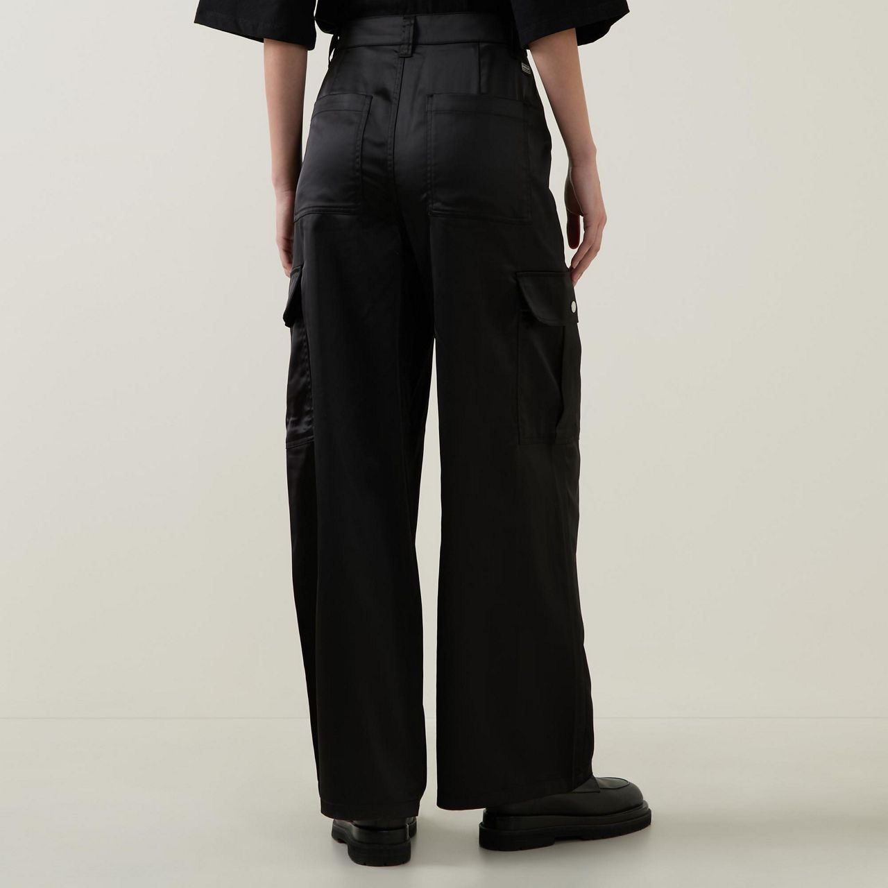 Kaylee Satin Cargo Trousers Kaylee Satin Cargo Trousers