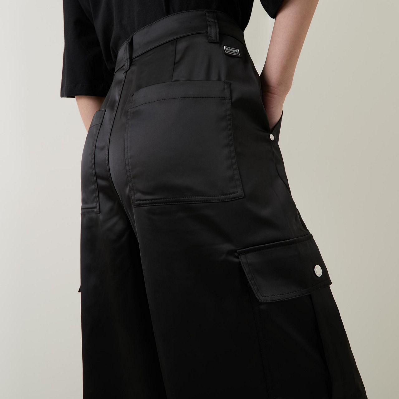 Kaylee Satin Cargo Trousers Kaylee Satin Cargo Trousers