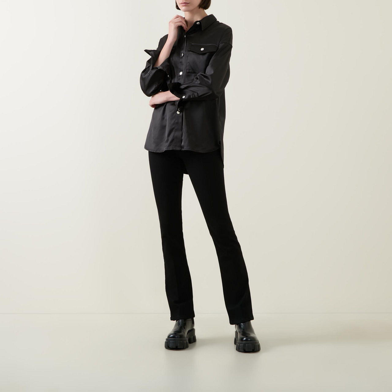 Della Satin Shirt Della Satin Shirt