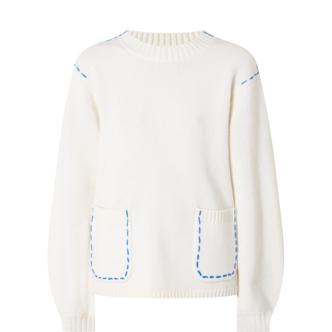 Contrast Embroidered Sweater
