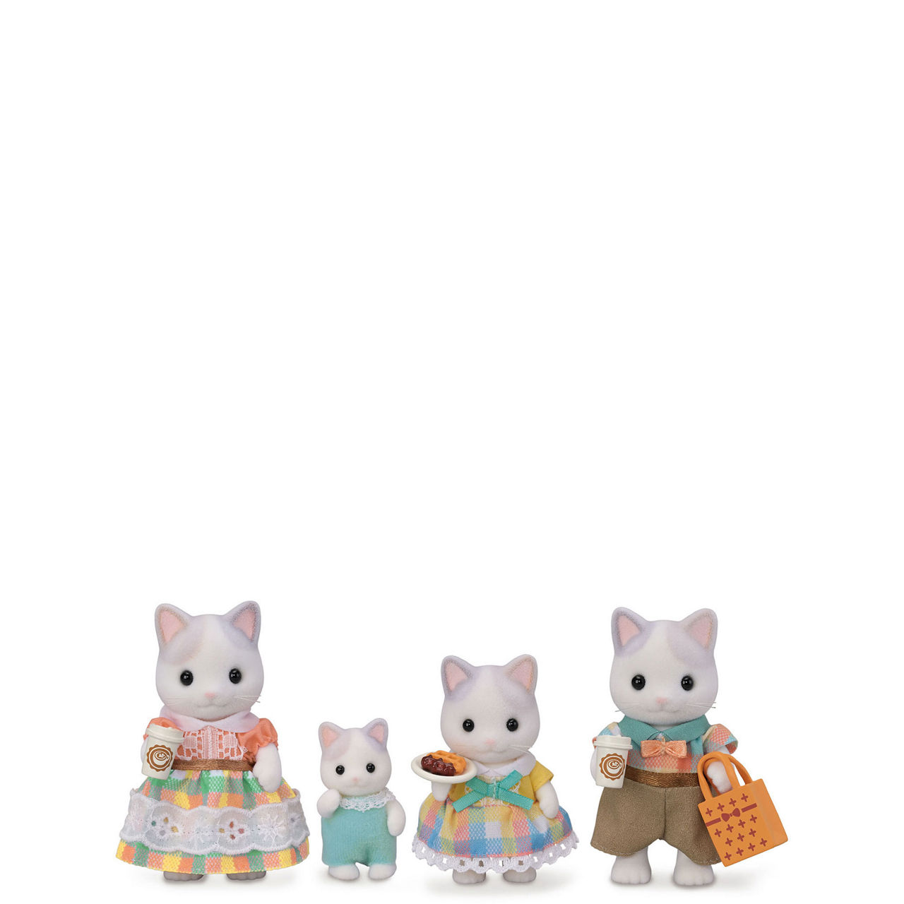 Latte Cat Family Four-Piece Set
