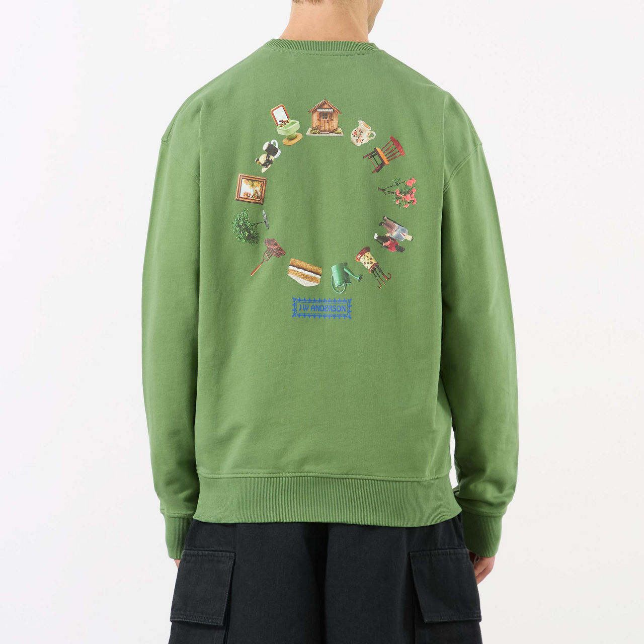 JW ANDERSON Anchor Embroidery Back Printed Sweatshirt