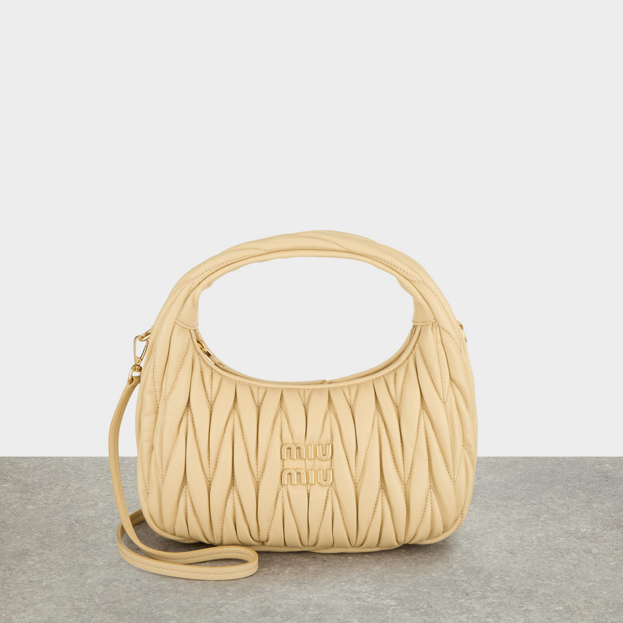 Wander Matelassé Nappa Leather Hobo Bag