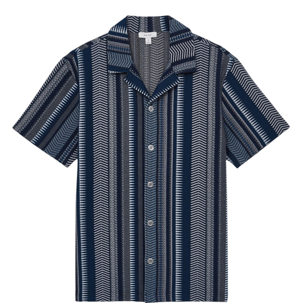 Archer Aztec-Stripe Cuban Collar Shirt