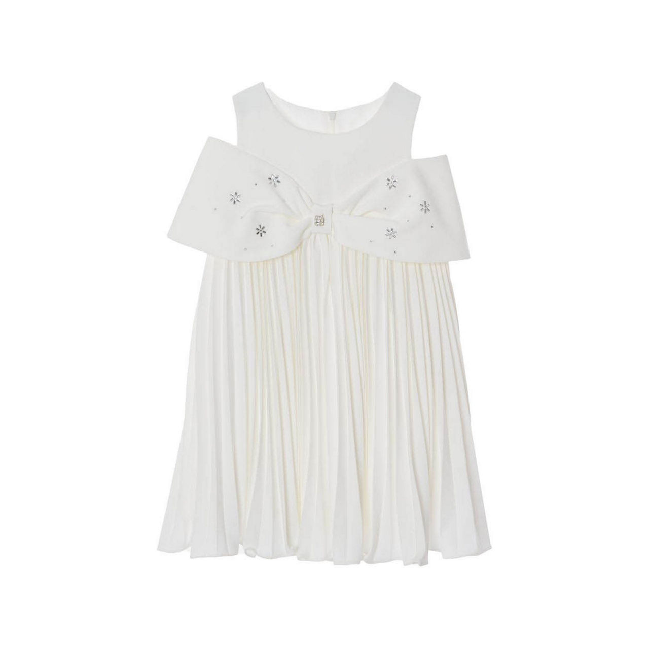 Pleated Bow-Detail Dress Pleated Bow-Detail Dress