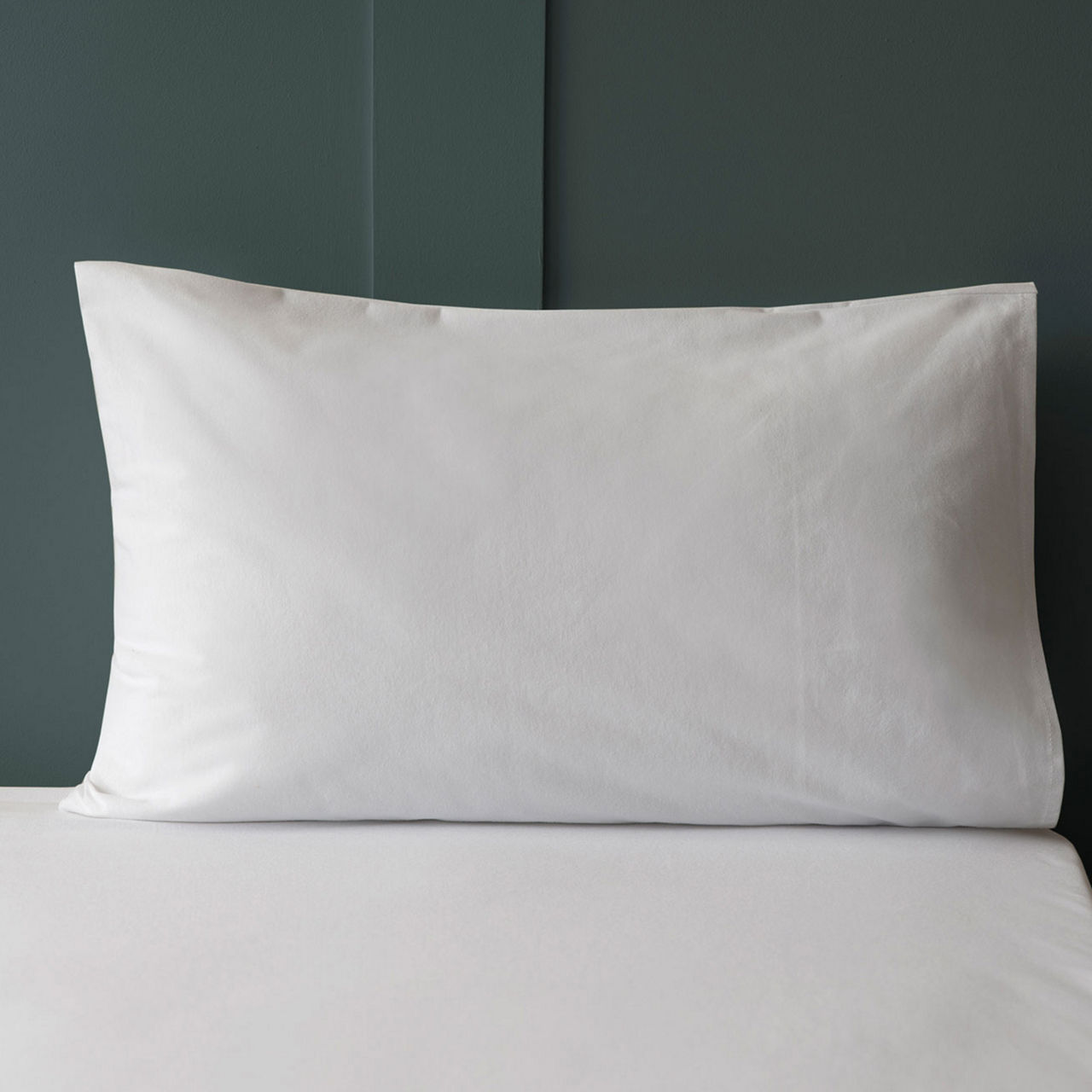 Cotton Jersey Pillow Protector White