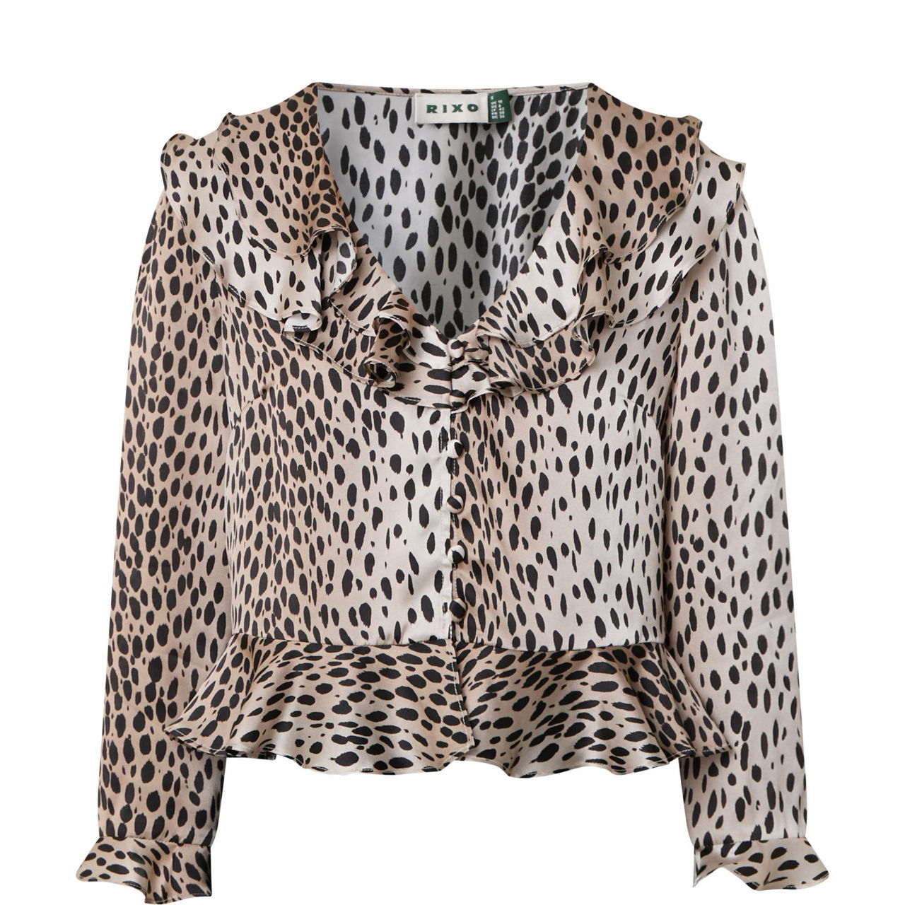 Atlas Leopard Print Silk Blouse