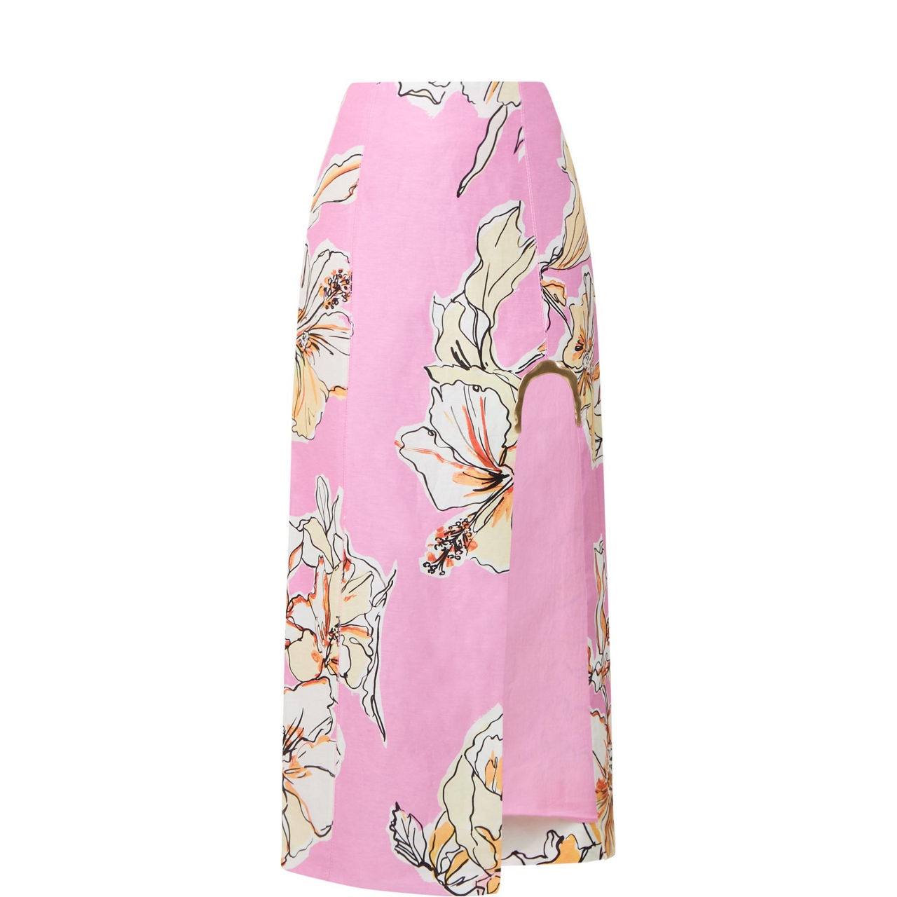 Flourish Open-Cut Flared Skirt