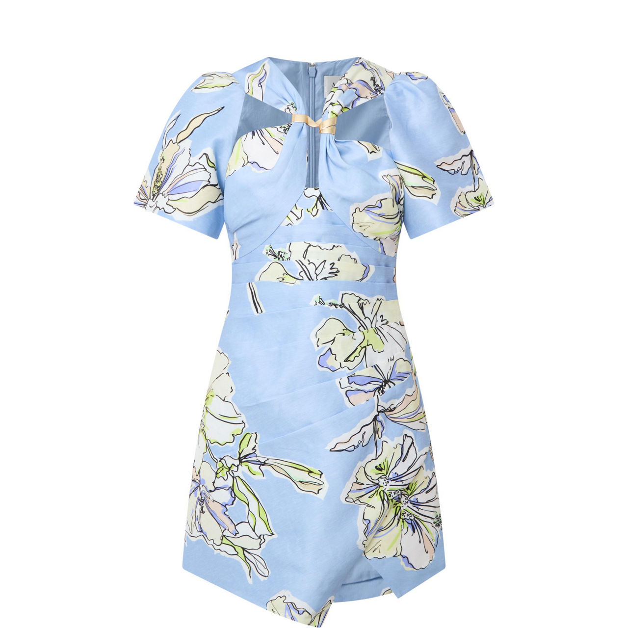 Presence Floral Twisted Mini Dress