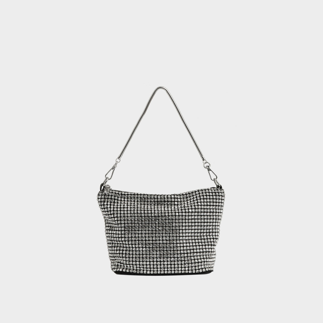 Leah Crystal-Embellished Pouch Bag