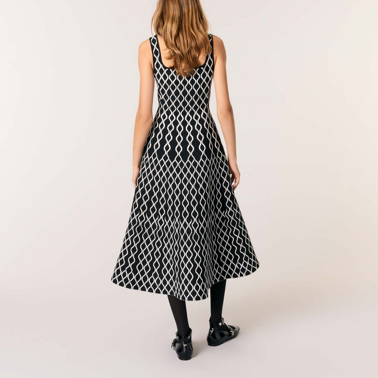 Jacquard Knit Printed Dress Jacquard Knit Printed Dress