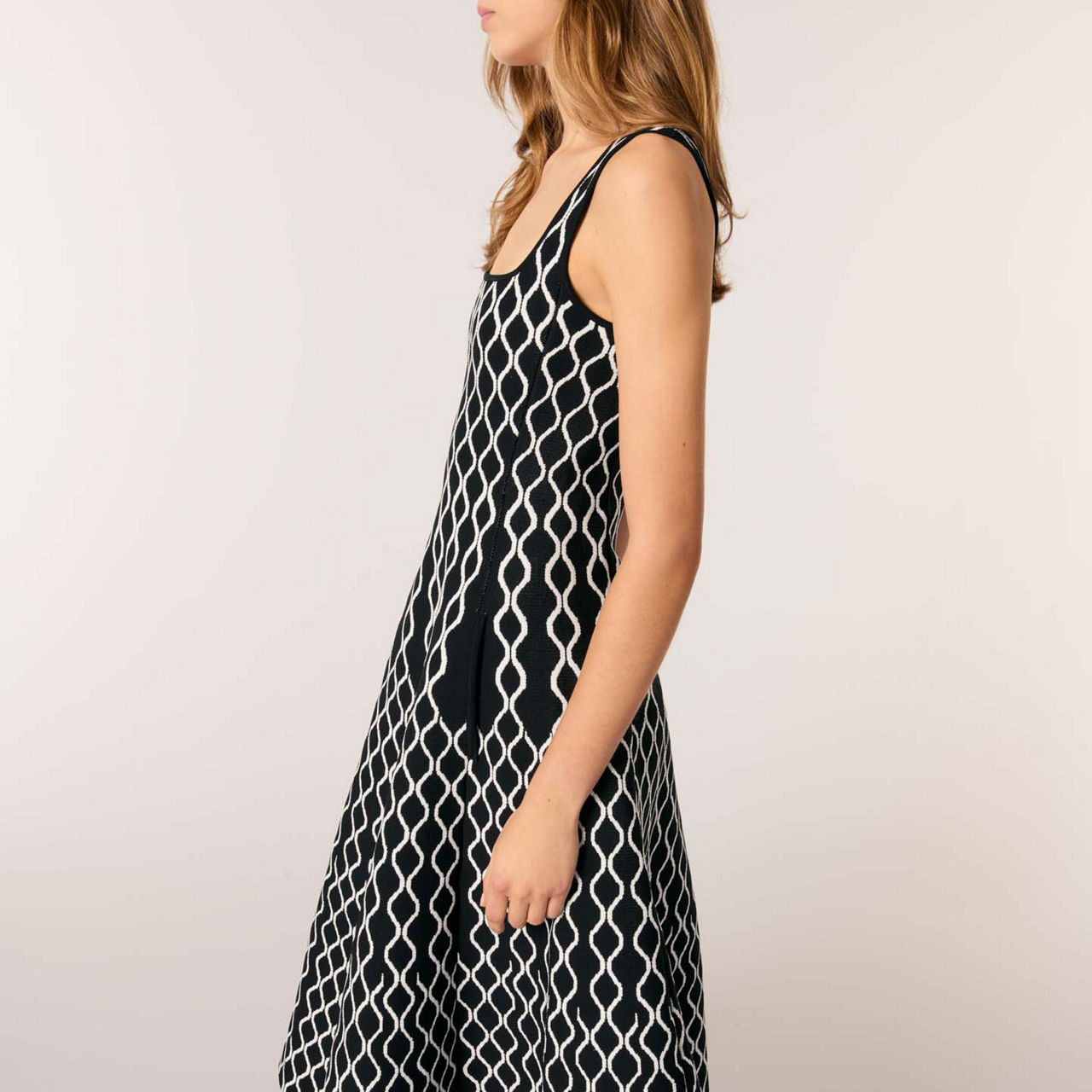 Jacquard Knit Printed Dress Jacquard Knit Printed Dress