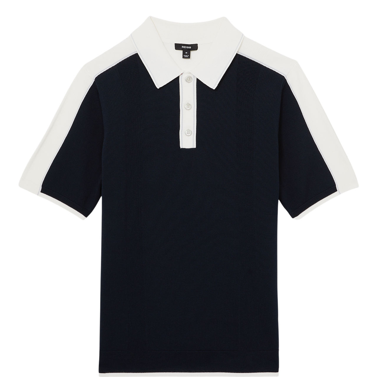 Pentel Colour-Block Knit Polo Shirt
