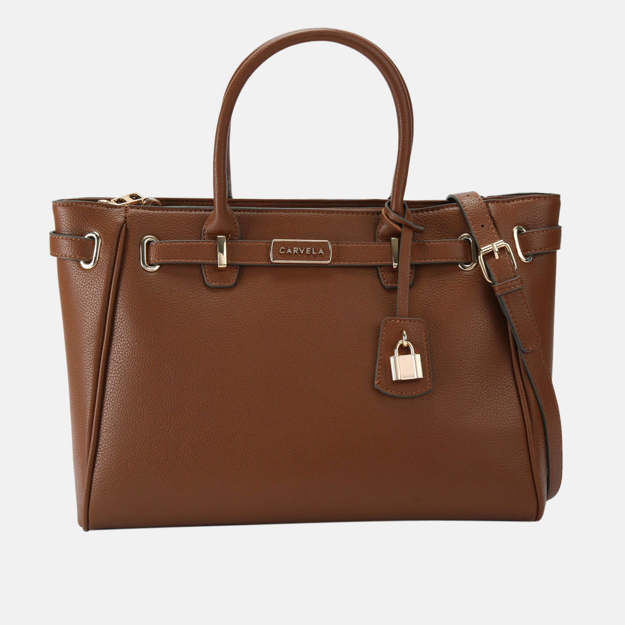 Violet Belted Tote Bag