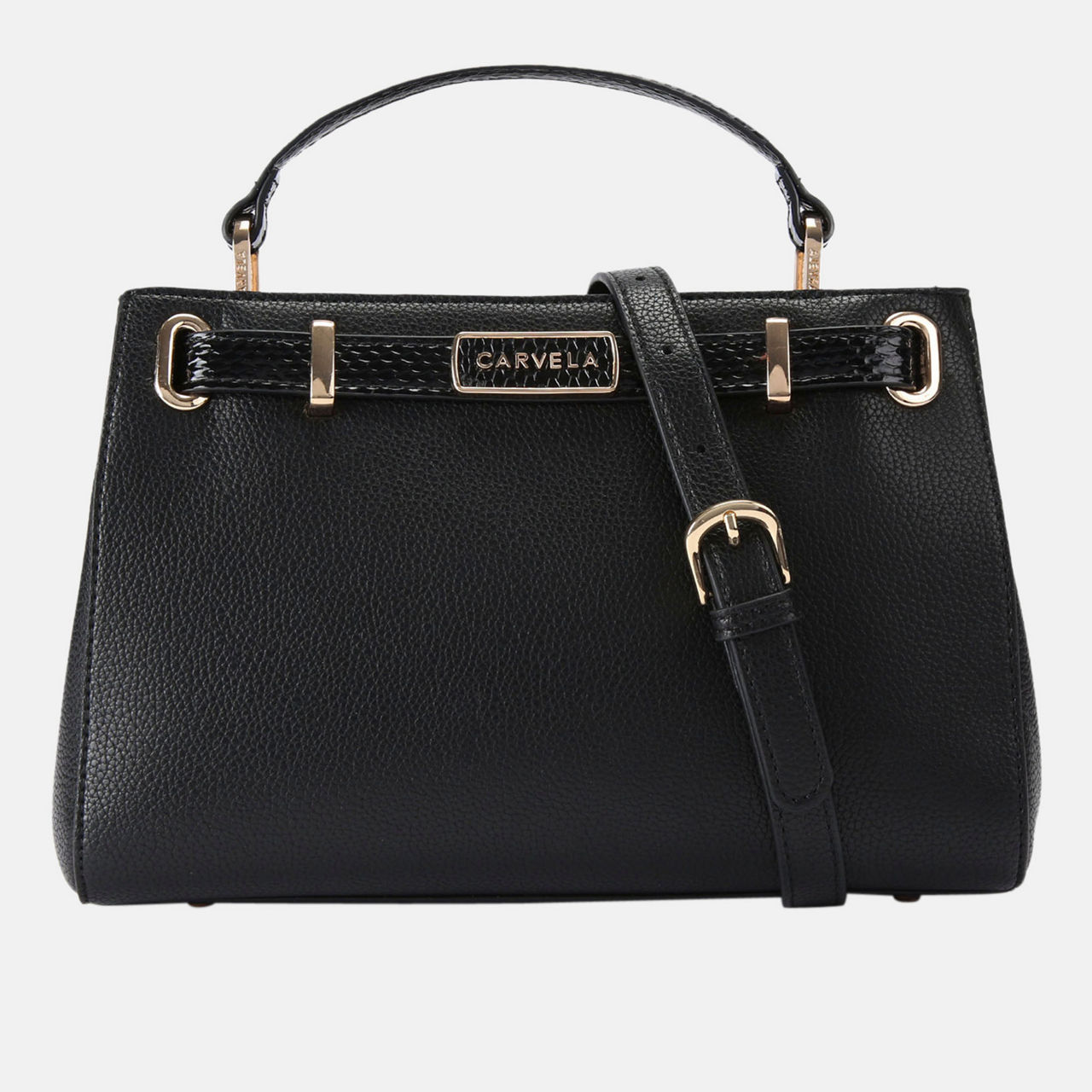 Violet Belted Midi Bag