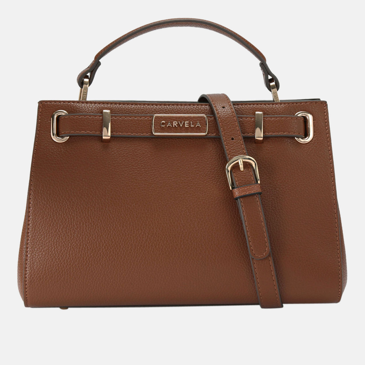 Violet Belted Midi Bag