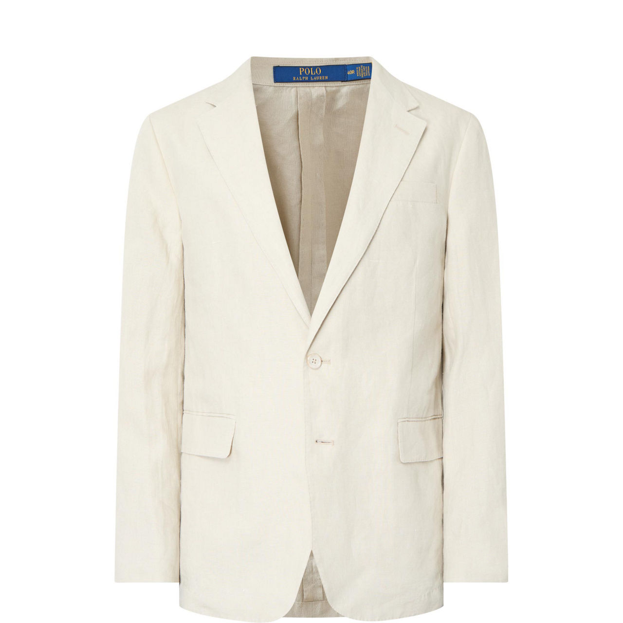 Solid Linen Single-Breasted Jacket