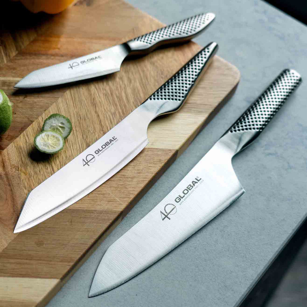 Global 40th Anniversary Knife Three-Piece Set