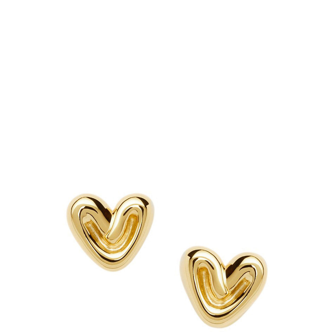 Puffy Heart 18kt Gold Vermeil Earrings