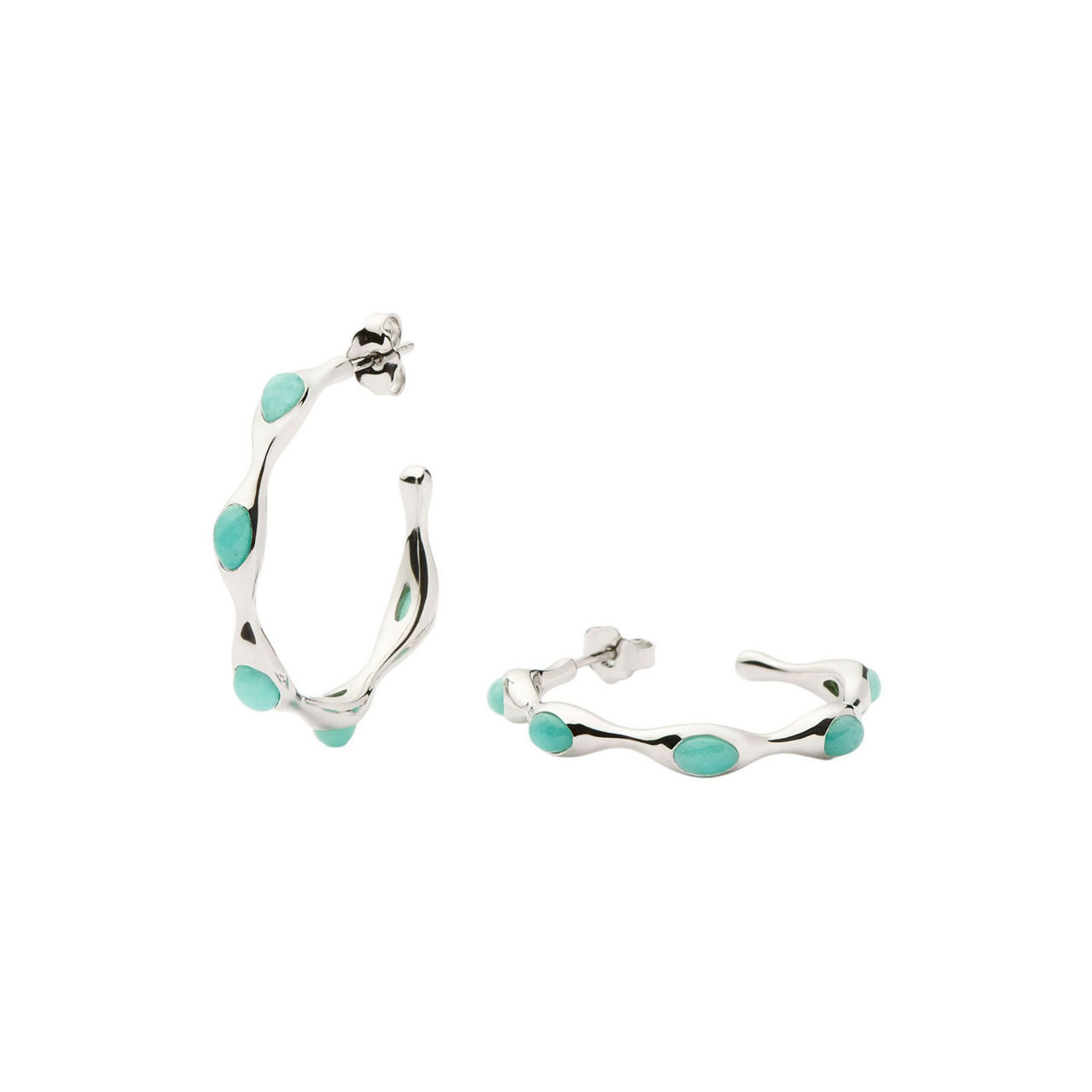 Magma Gemstone Medium Hoops Magma Gemstone Medium Hoops