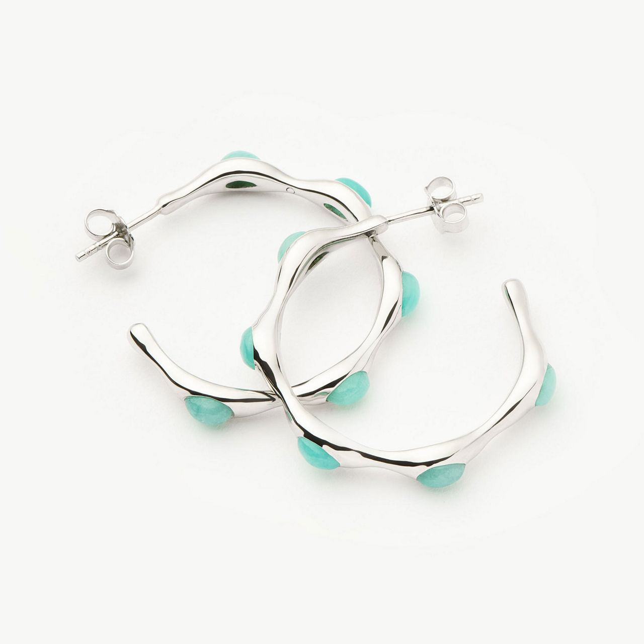 Magma Gemstone Medium Hoops Magma Gemstone Medium Hoops