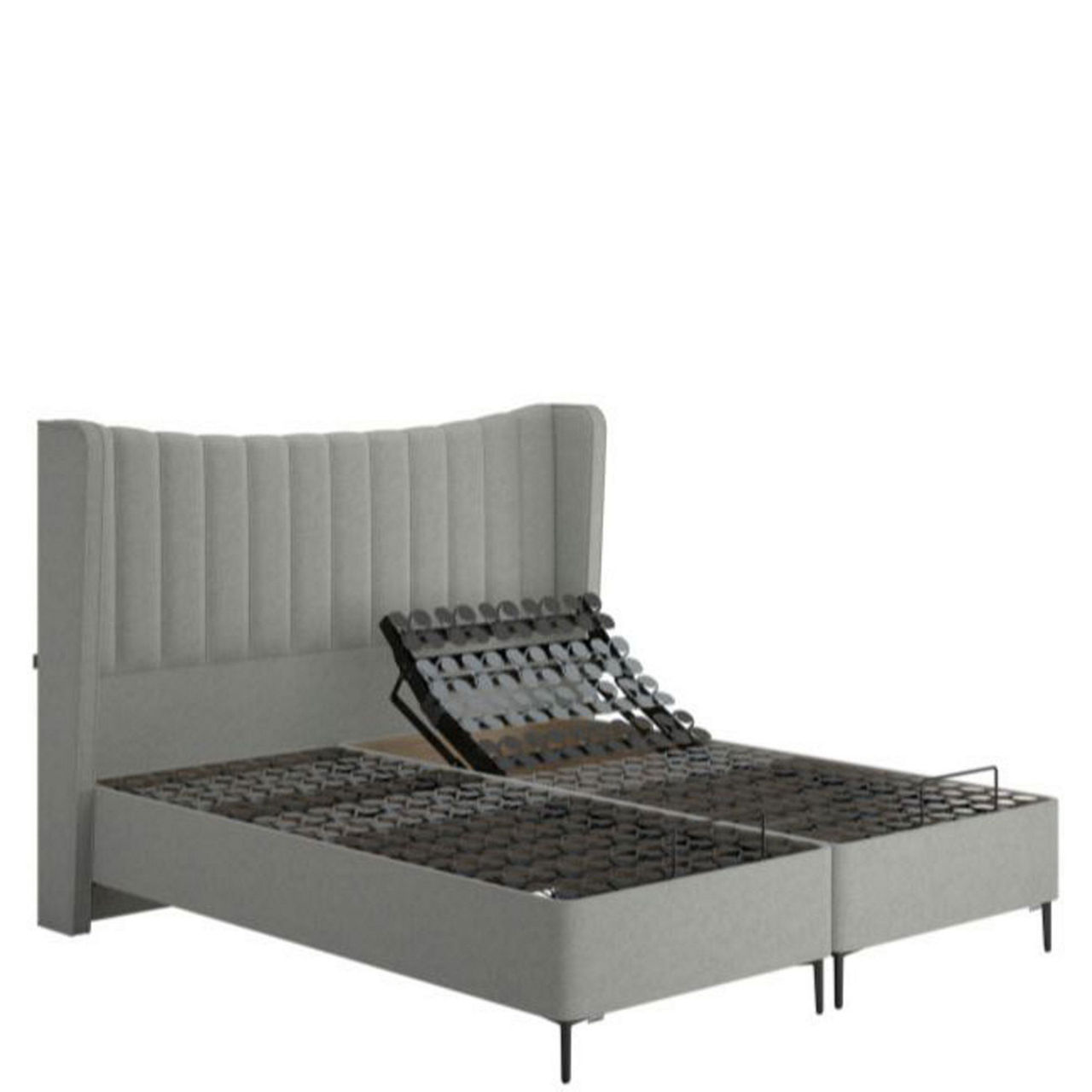 Suffolk Adjustable Divan Soho Light Grey 6ft - Super King