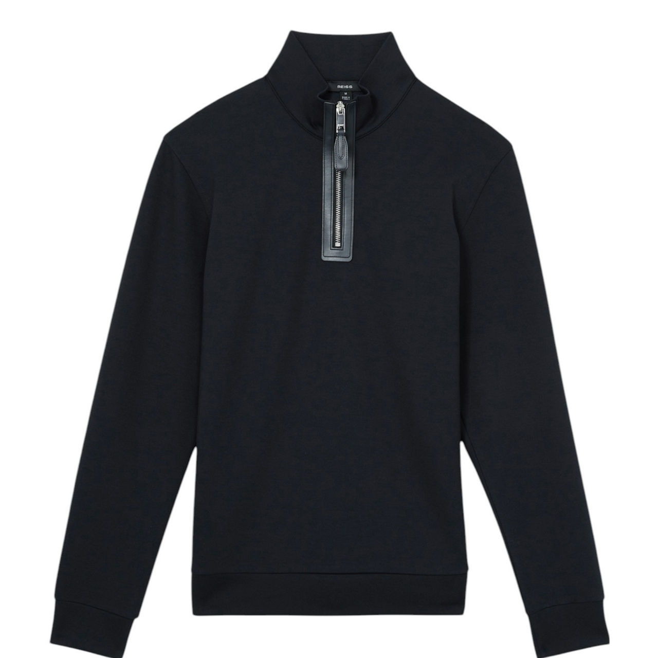 Hale Leather Placket Interlock Sweatshirt