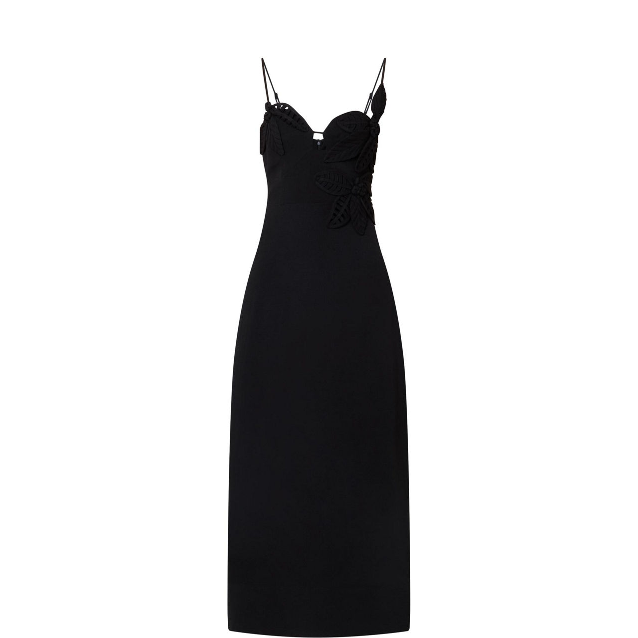 Flowered Bust Flared Dress