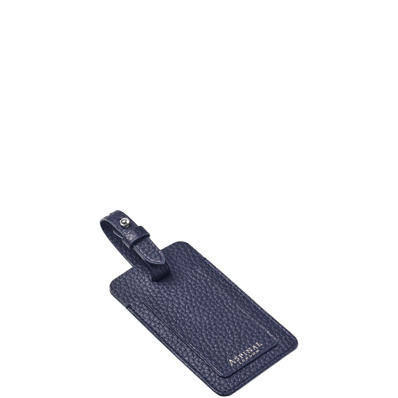 Pebbled Leather Luggage Tag