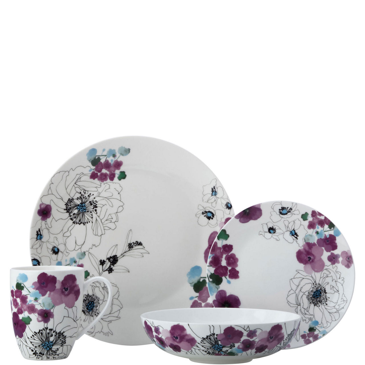 16-Piece Viola Coupe Dinner Set