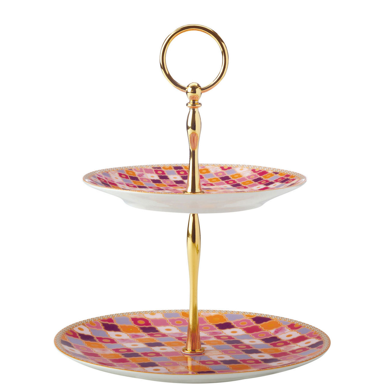 Two-Tiered Teas & C's Kasbah Rose Cupcake Stand