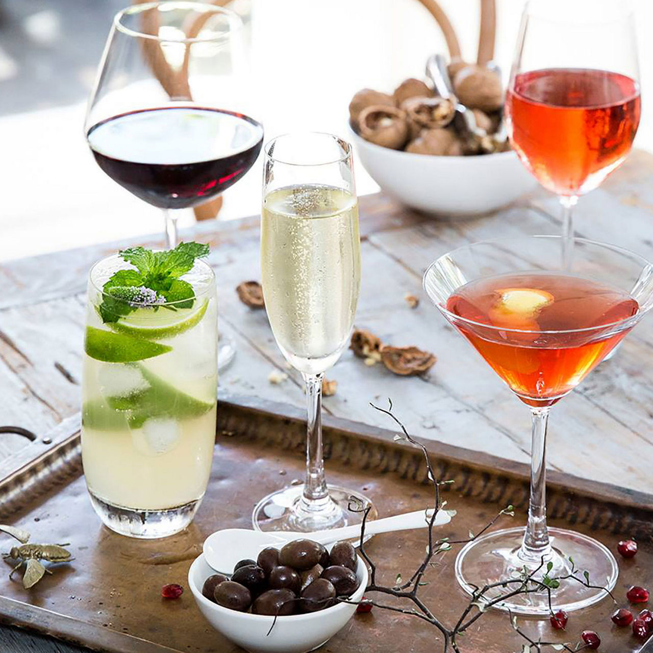 Set of 6 Vino Flute Glasses 180ml