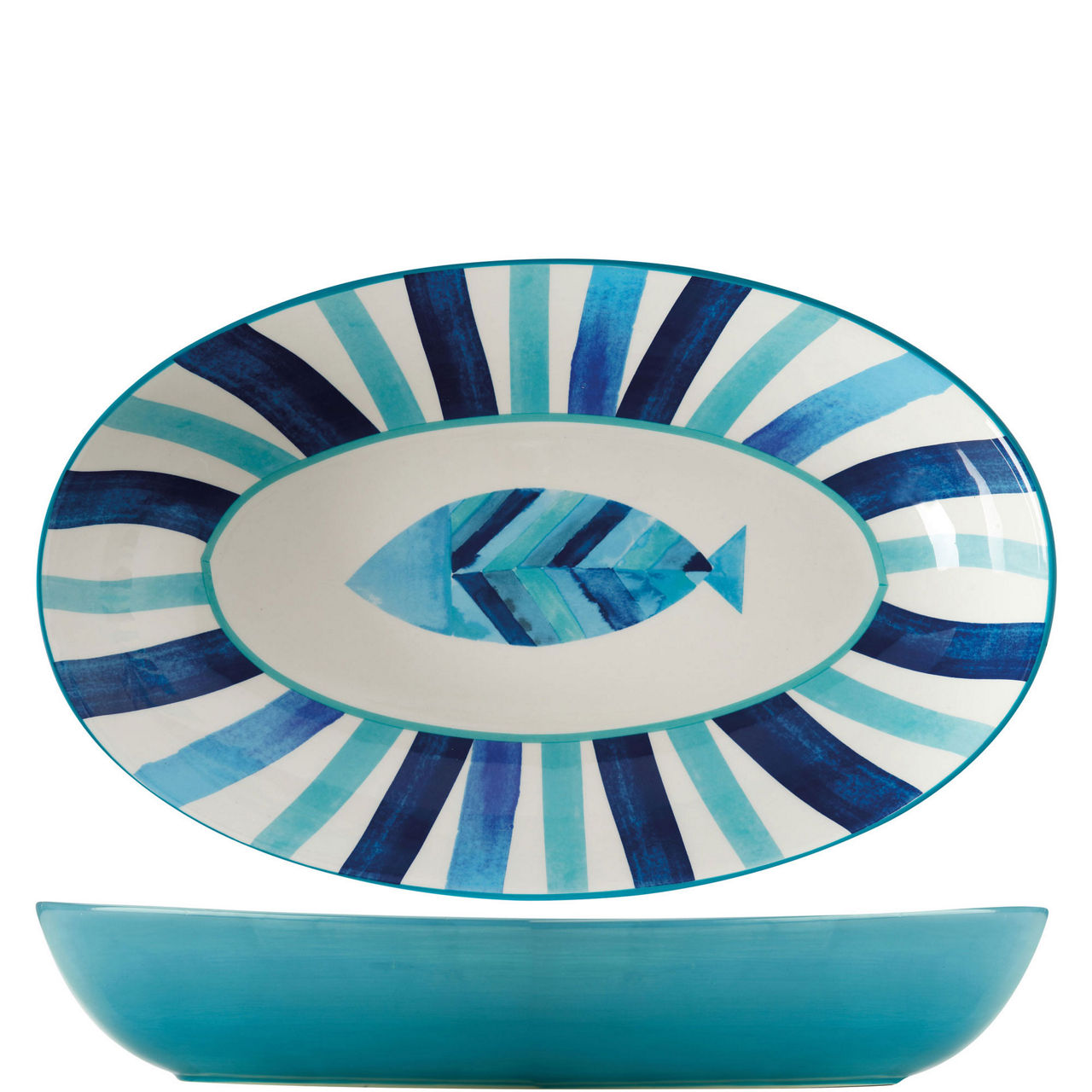Reef Oval Serving Bowl 42cm