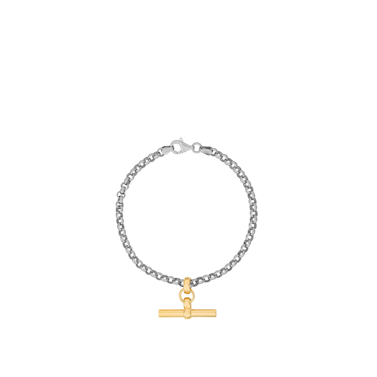 Belcher Two-Tone T-Bar Bracelet
