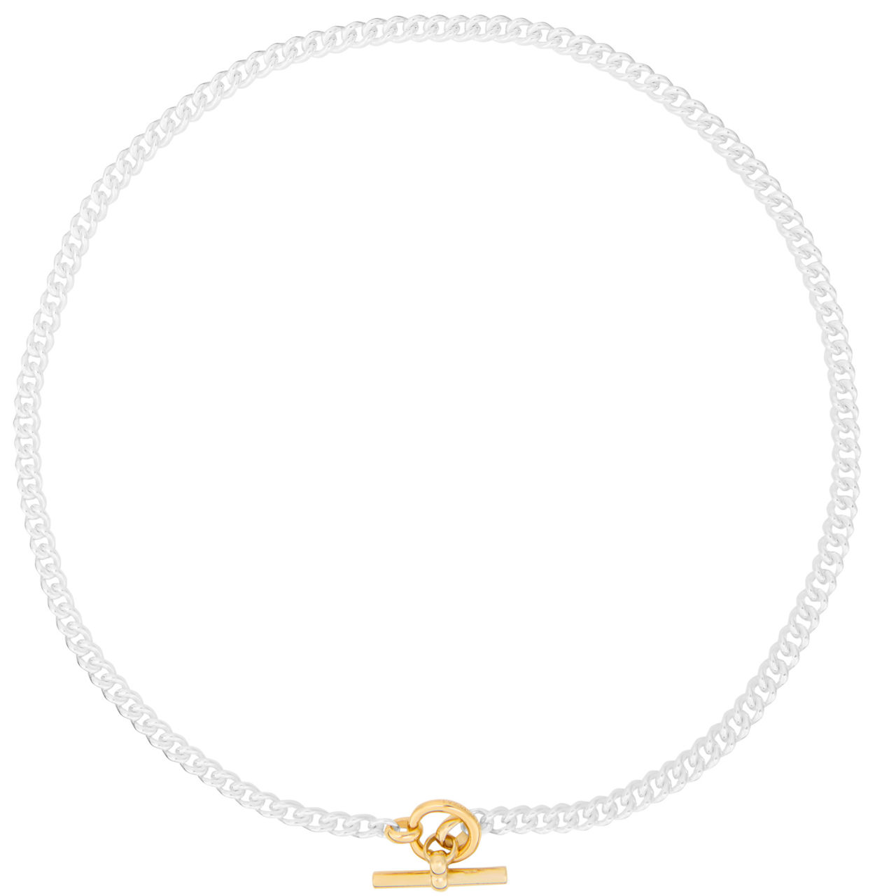 Two-Tone Curb Link Necklace