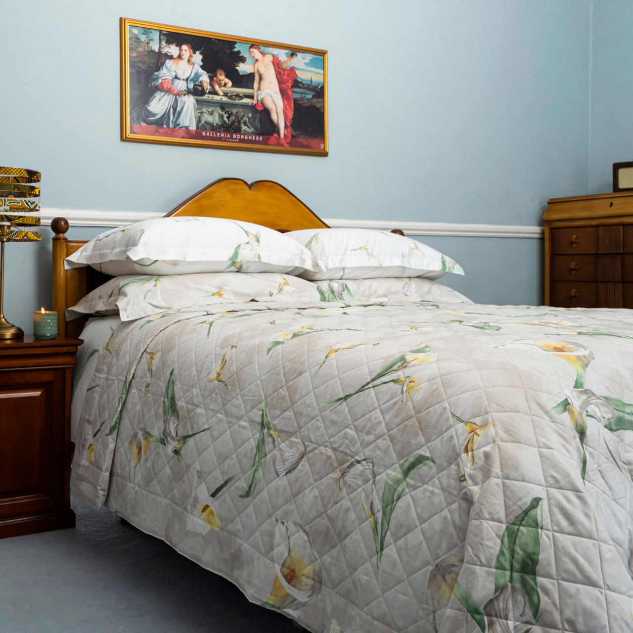 Kalos Light Floral Quilted Bedspread