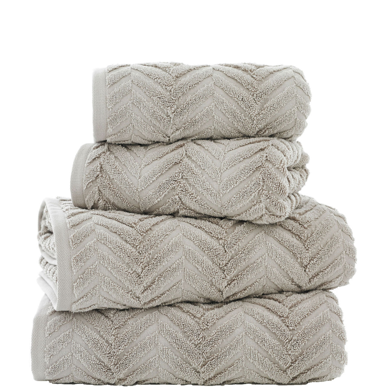 Catalonia Textured Towel Mushroom