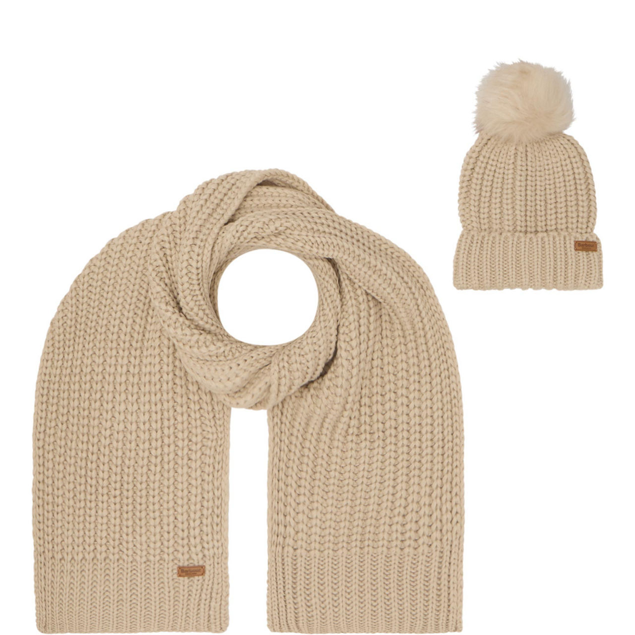 Saltburn Cable-Knit Hat & Scarf Gift Set