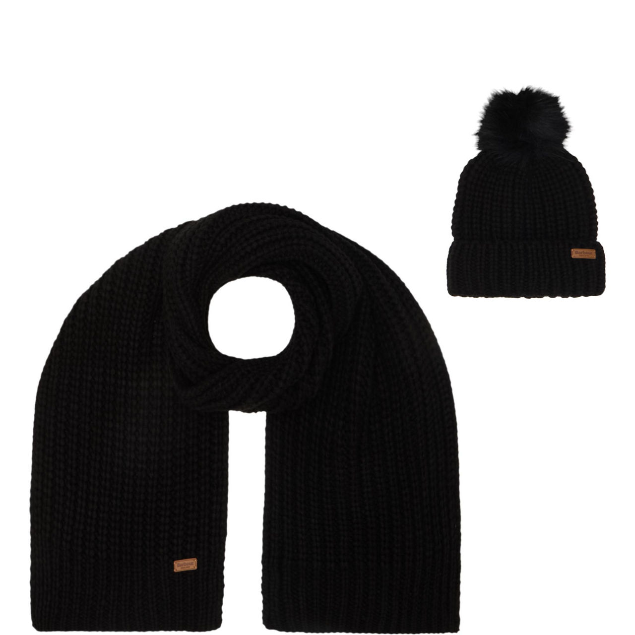 Saltburn Cable-Knit Hat & Scarf Gift Set
