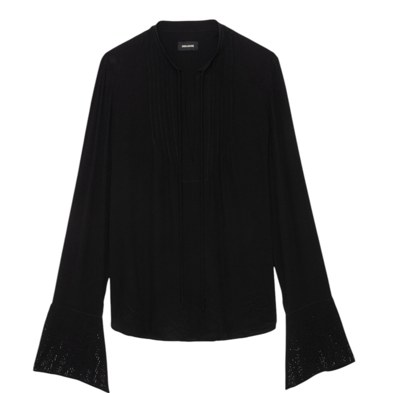 Taika Rhinestone-Cuff Shirt